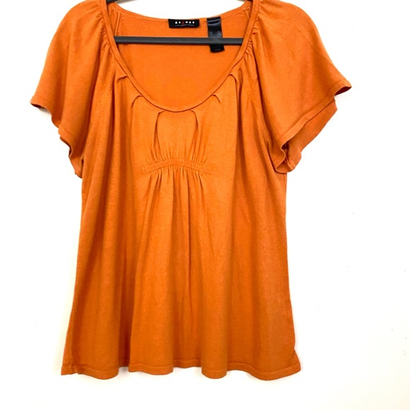 Axcess by Liz Claiborne top. Short sleeve ORANGE knit shirt size XL - Picture 6 of 6